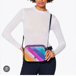 KURT GEIGER. Multicolor Diagonal Stripe Crossbody Bag